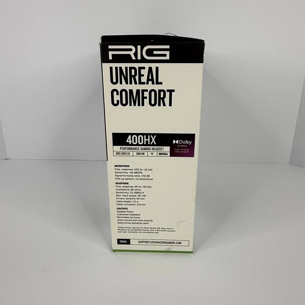 Nacon Rig Xbox 400HX Wired Performance Gaming Headset White New Damaged Box